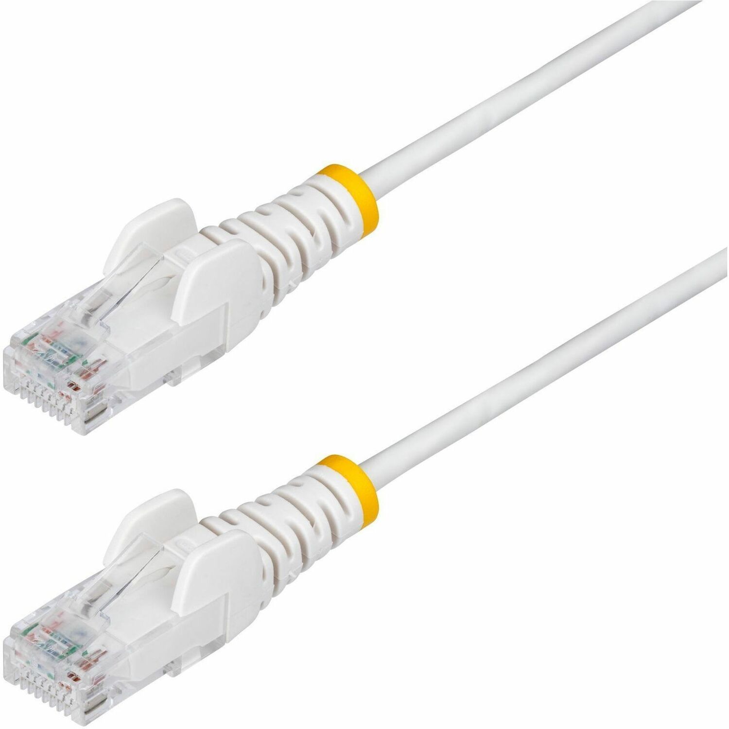 StarTech 9in White Slim CAT6 Ethernet Cable, Slim Snagless RJ45, UTP, LSZH, 28AWG Bare Copper, Slim Network Patch Cord