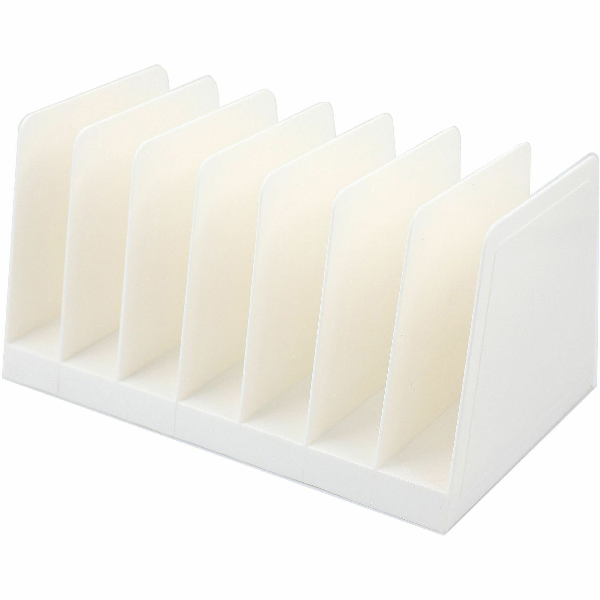 Business Source 6-slot Inclined Desk Step Sorter