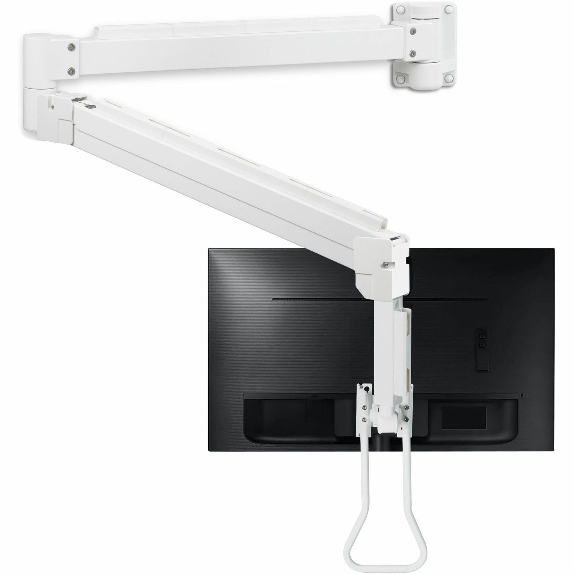 SIIG Medical Grade Single 32 inch Monitor Long Arm Wall Mount 17.6 lbs-White