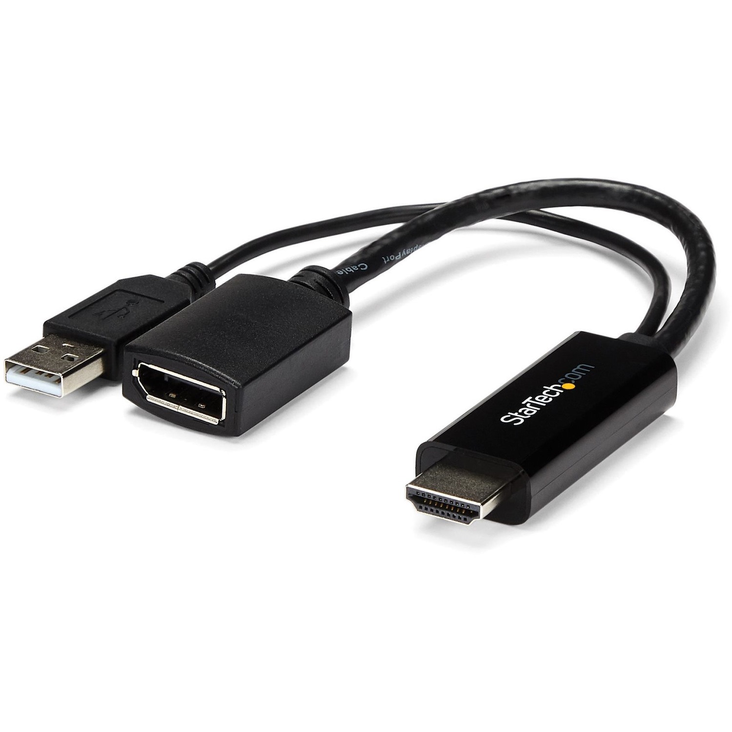 StarTech HDMI to DisplayPort Adapter - 4K 30Hz - HDMI to DisplayPort Converter - Compact HDMI to DP Adapter - USB-Powered