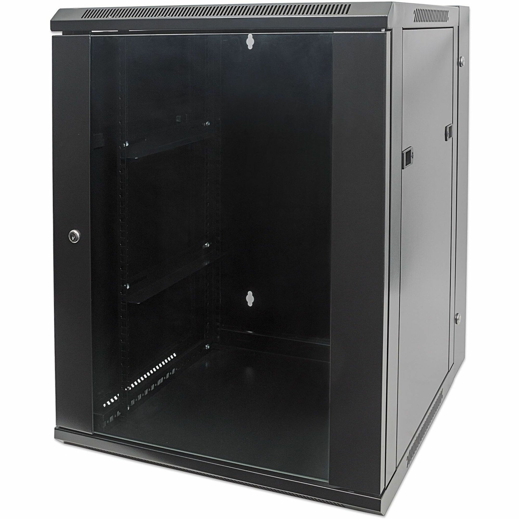 Intellinet Network Cabinet, Wall Mount (Double Section), 9U, 550mm Depth, Black, Assembled, Max 30kg, 19" , Three Year Warranty