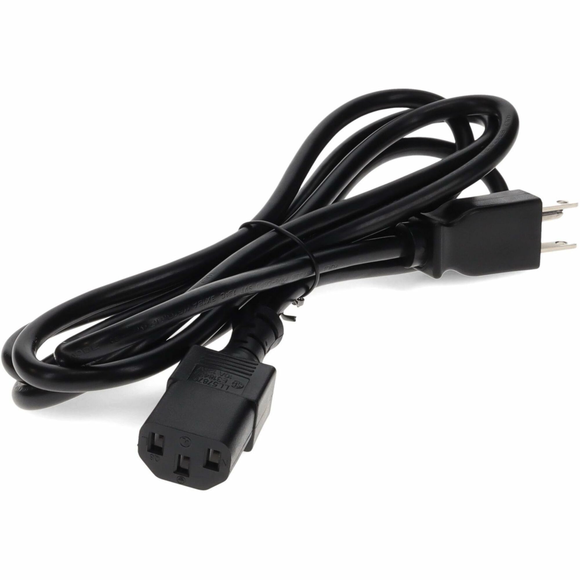 AddOn 2ft NEMA 5-15P to C13 18AWG 100-250V Black Power Cable