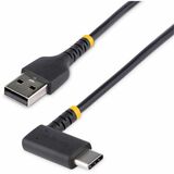 StarTech.com 12in (30cm) USB A to C Charging Cable Right Angle, Heavy Duty Fast Charge USB-C Cable, Durable and Rugged Aramid Fiber, 3A