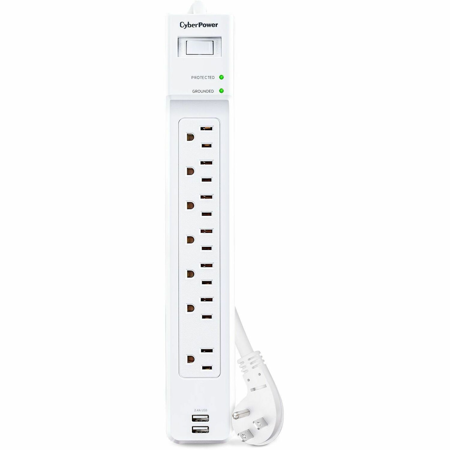 CyberPower P704URC1 Home and Office 7 - Outlet Surge Protector with 2000 J Surge Suppression