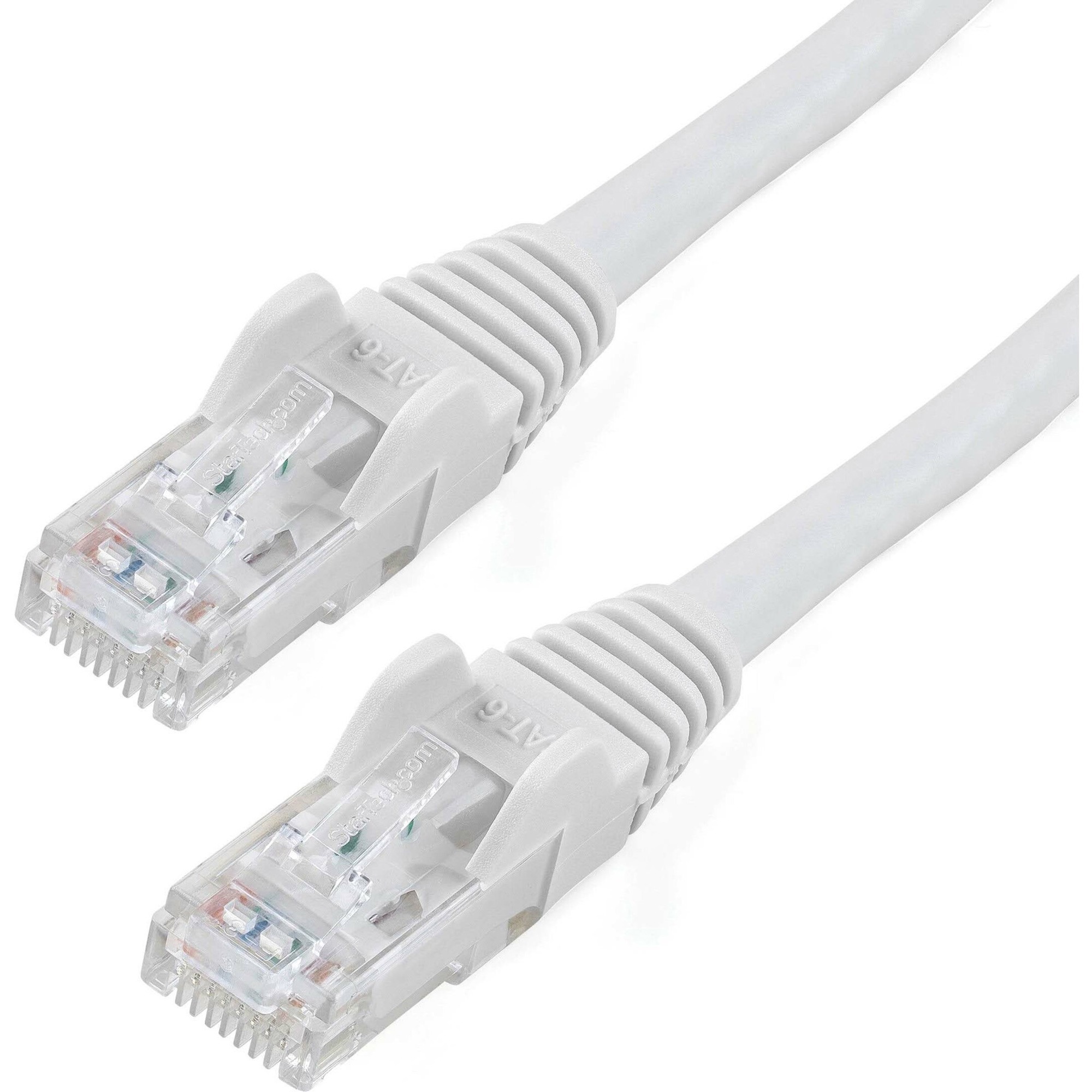 StarTech 6in CAT6 Ethernet Cable - White Snagless Gigabit - 100W PoE UTP 250Mhz Category 6 Patch Cord UL Certified Wiring/TIA