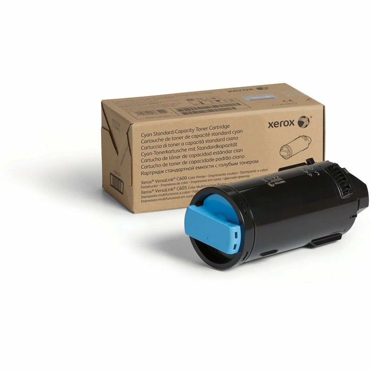 Xerox Genuine Xerox&reg; VersaLink&reg; C600 Color Printer, C605 Color Multifunction Printer Cyan Standard capacity Toner Cartridge (6000 Pages) - 106R03896