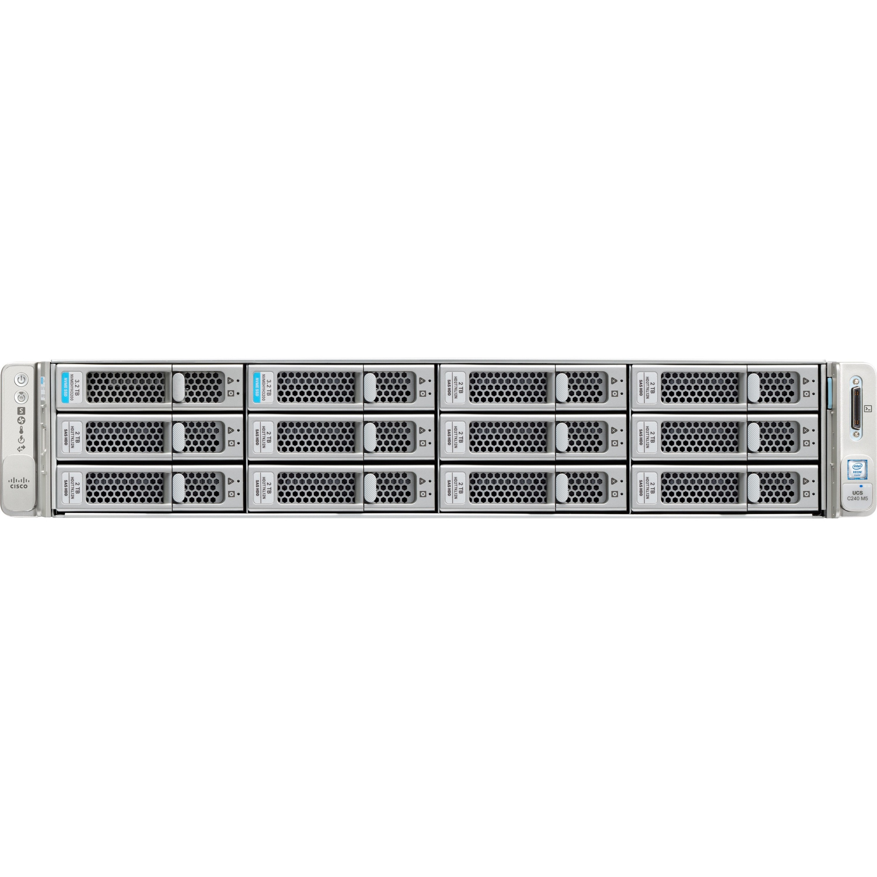 Cisco C240 M5 2U Rack Server - 2 Xeon Silver 4114 2.20 GHz - 96 GB RAM - 12Gb/s SAS Controller