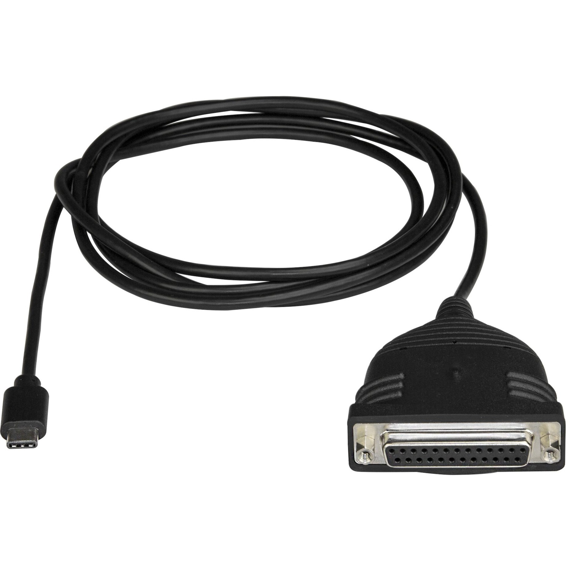 StarTech USB C to Parallel Printer Cable - USB to DB25 - Printer Cable Adapter - USB C Printer Cable - Bus Powered