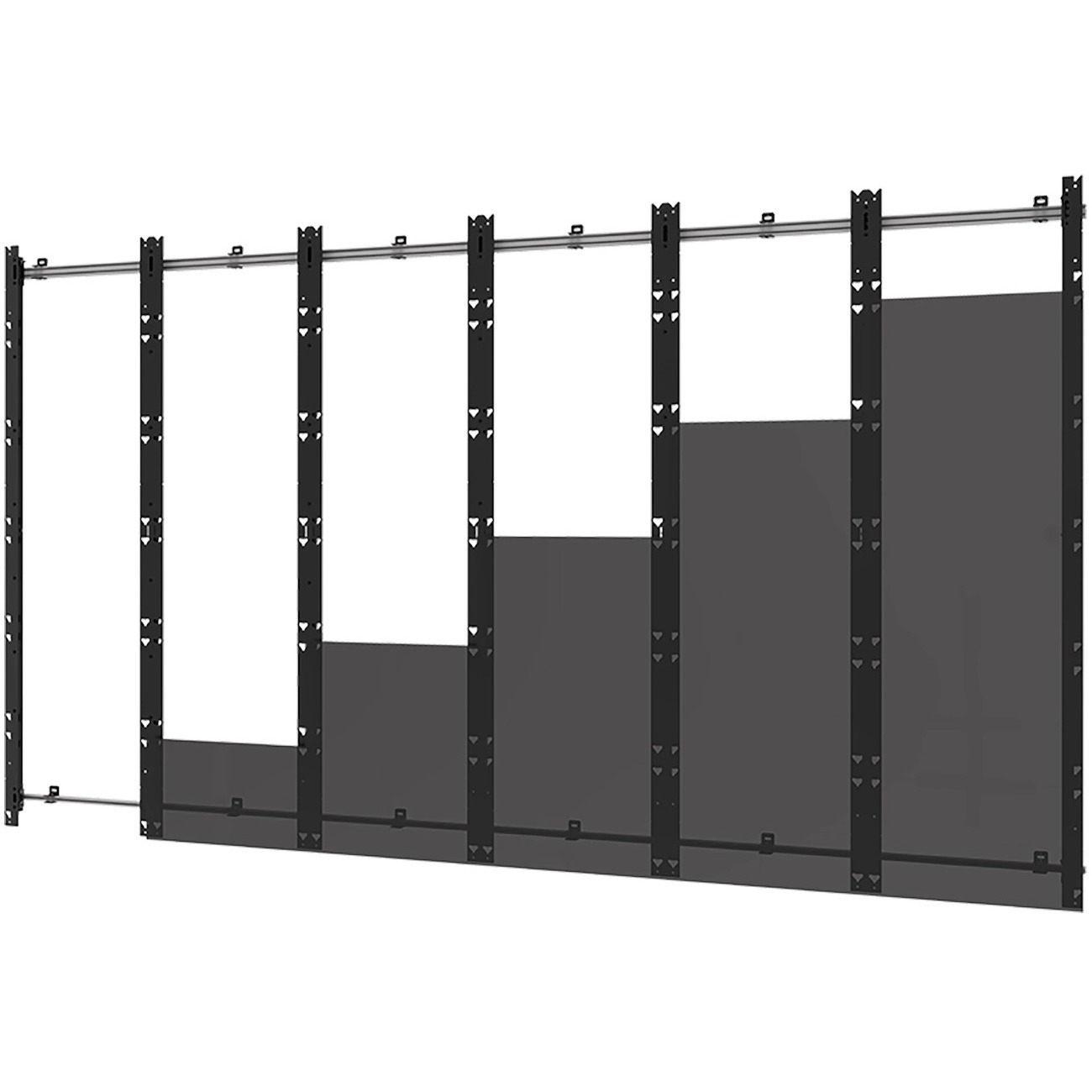 Peerless-AV® SEAMLESS Kitted DS-LEDLSCB-6X6 Wall Mount for LED Display, Video Wall - Black