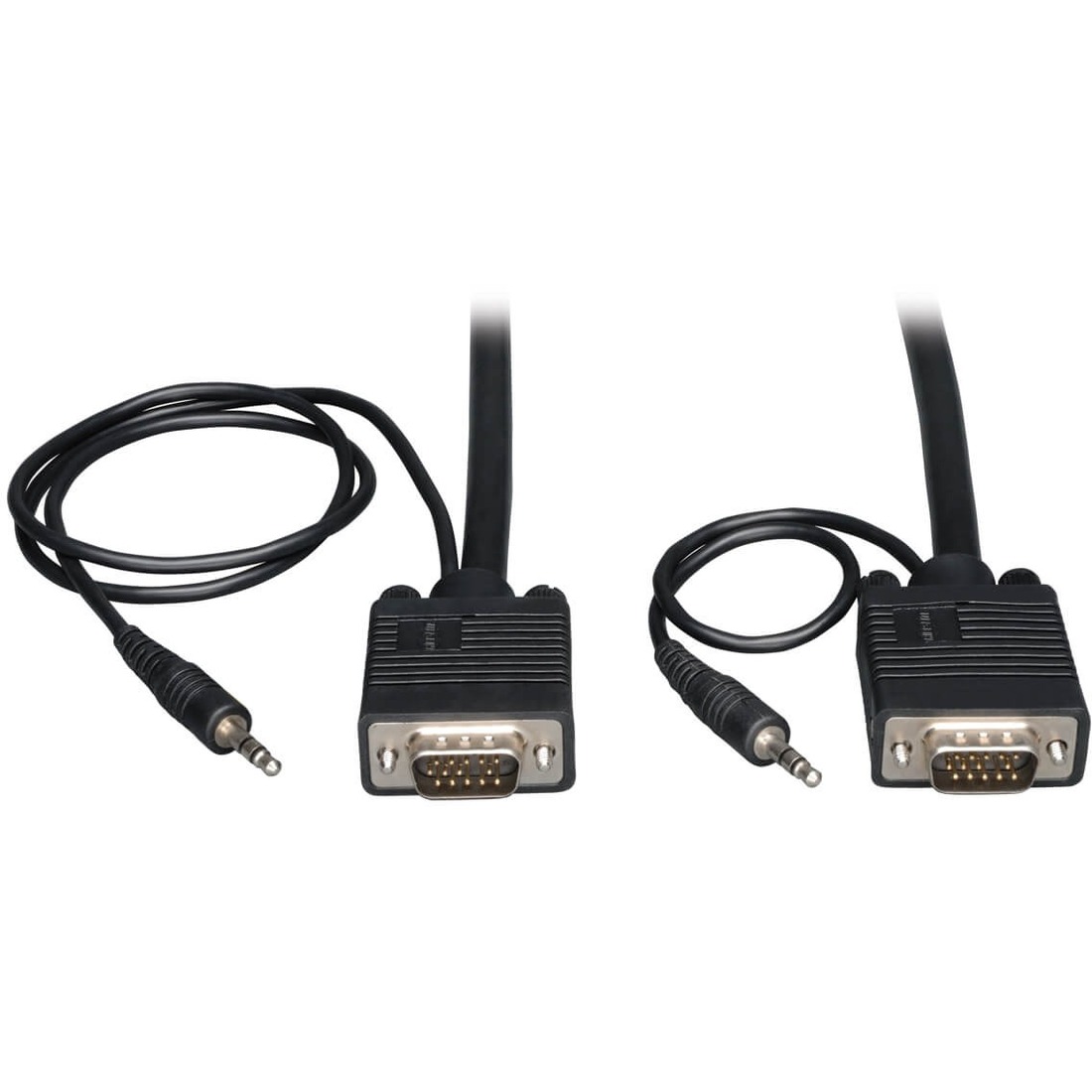 Eaton Tripp Lite Series VGA High-Resolution RGB Coaxial Cable with Audio (HD15 and 3.5mm M/M), 50 ft. (15.24 m)