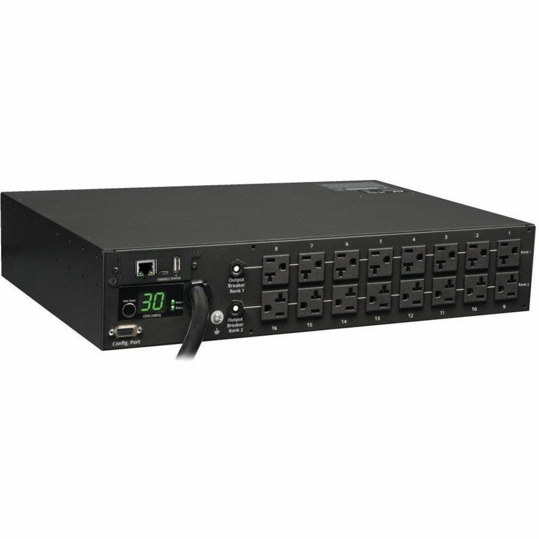 Tripp Lite by Eaton PDU 2.9kW Single-Phase Monitored PDU - 120V Outlets (16 5-15/20R) L5-30P 10 ft. (3.05 m) Cord 2U Rack-Mount TAA
