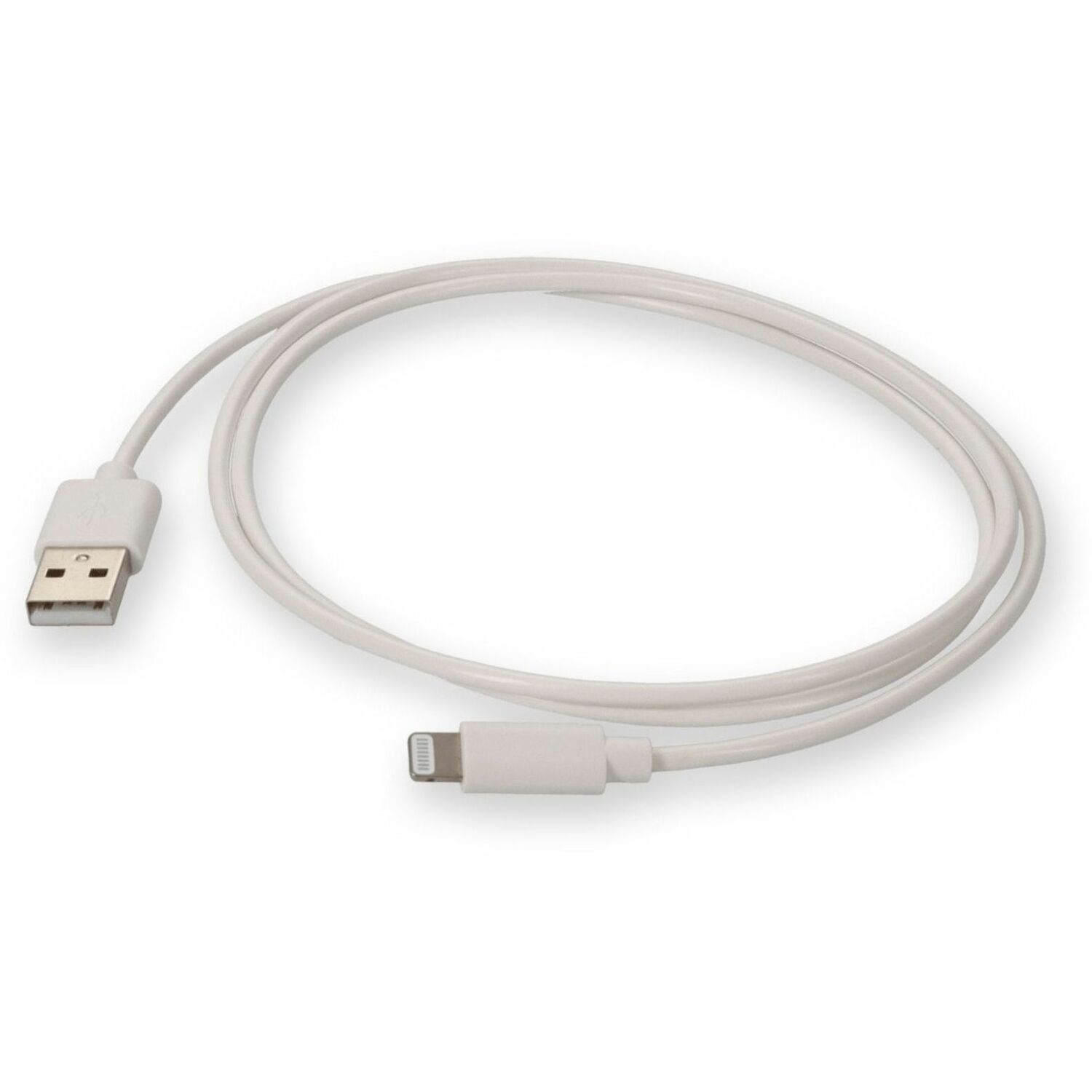 AddOn 1m Apple Computer® Compatible USB A 2.0 Male to Lightning Male White Cable