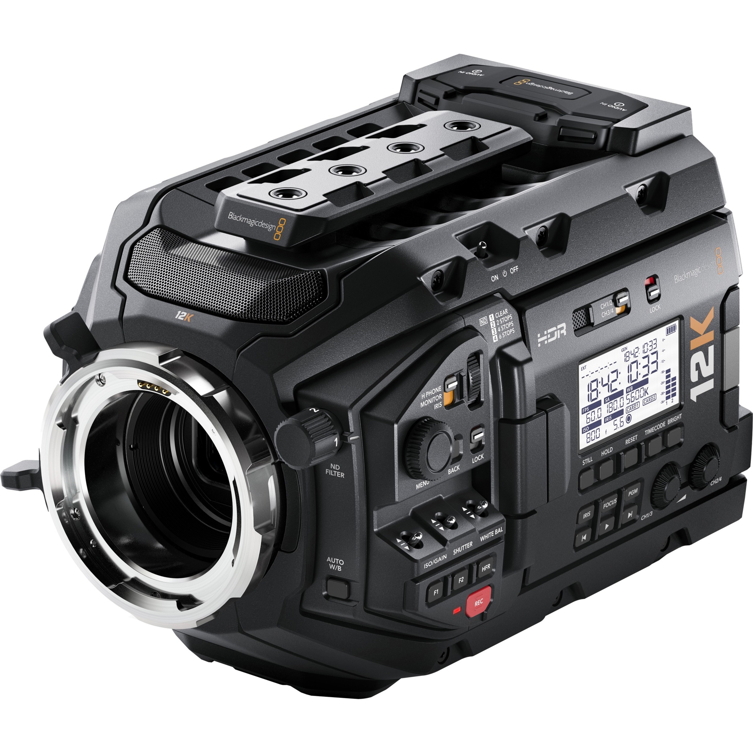 Blackmagic Design URSA Mini Pro URSA Mini Pro 12K Digital Camcorder - 4" LCD Touchscreen - 12K, 8K, 6K, 4K