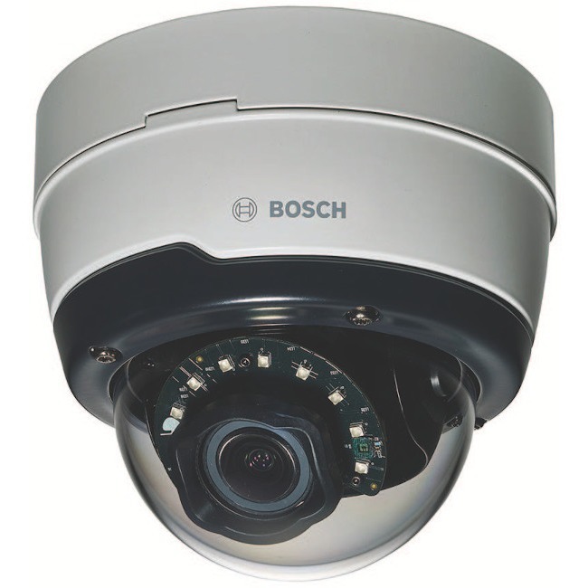 Bosch FLEXIDOME IP NDE-4512-AL 2 Megapixel Outdoor Full HD Network Camera - Color, Monochrome - 1 - Dome - White, Traffic Black