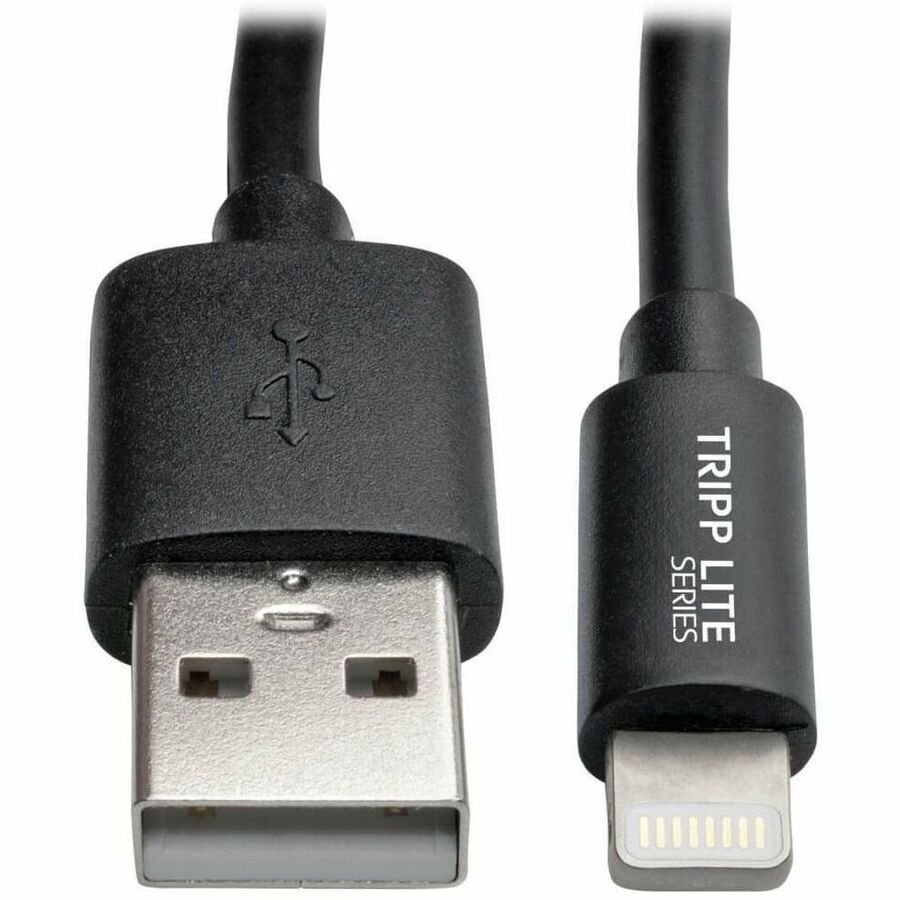 Eaton Tripp Lite Series USB-A to Lightning Sync/Charge Coiled Cable (M/M) - MFi Certified, Black, 4 ft. (1.2 m)