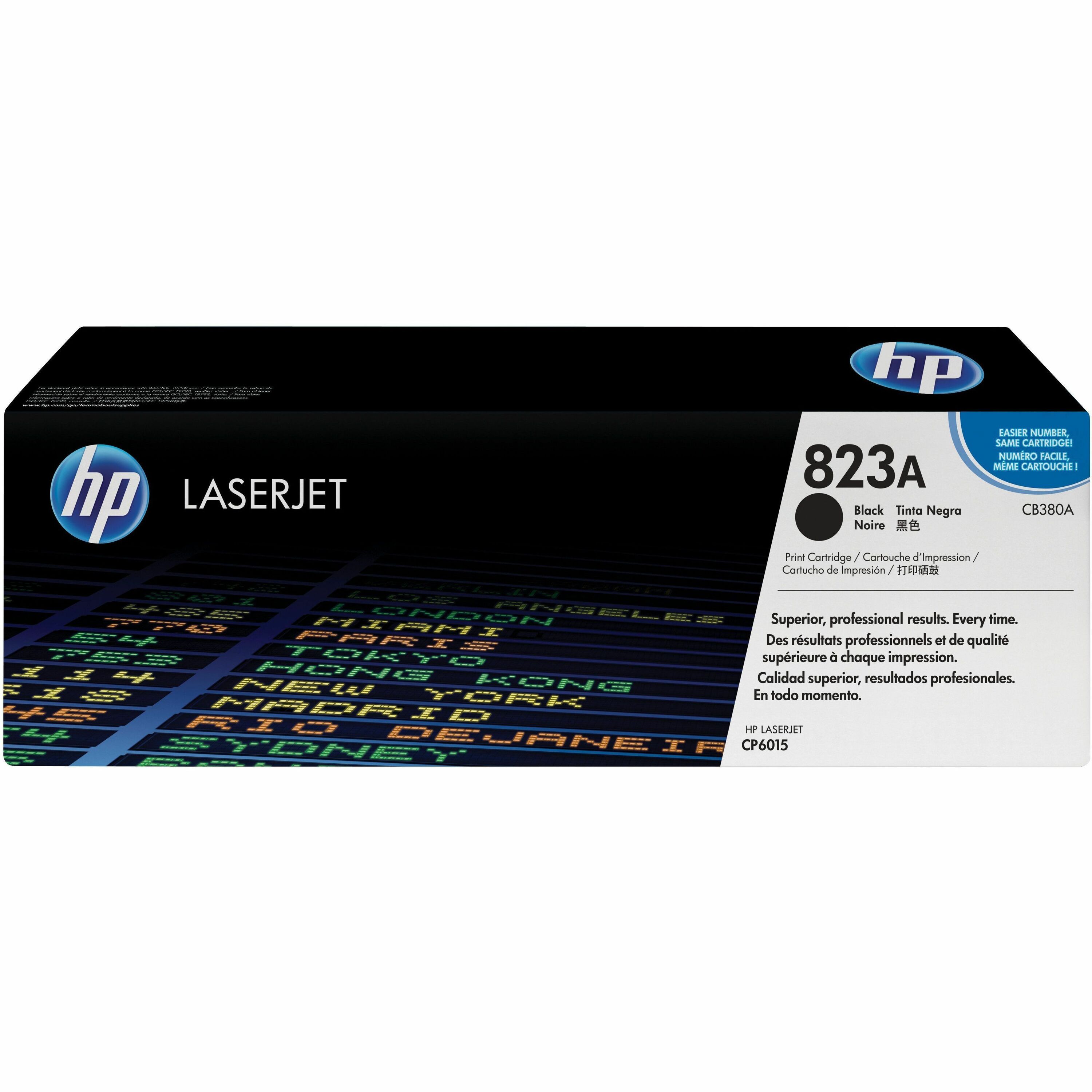 HP 823A (CB380A) Original Laser Toner Cartridge - Single Pack - Black - 1 Each