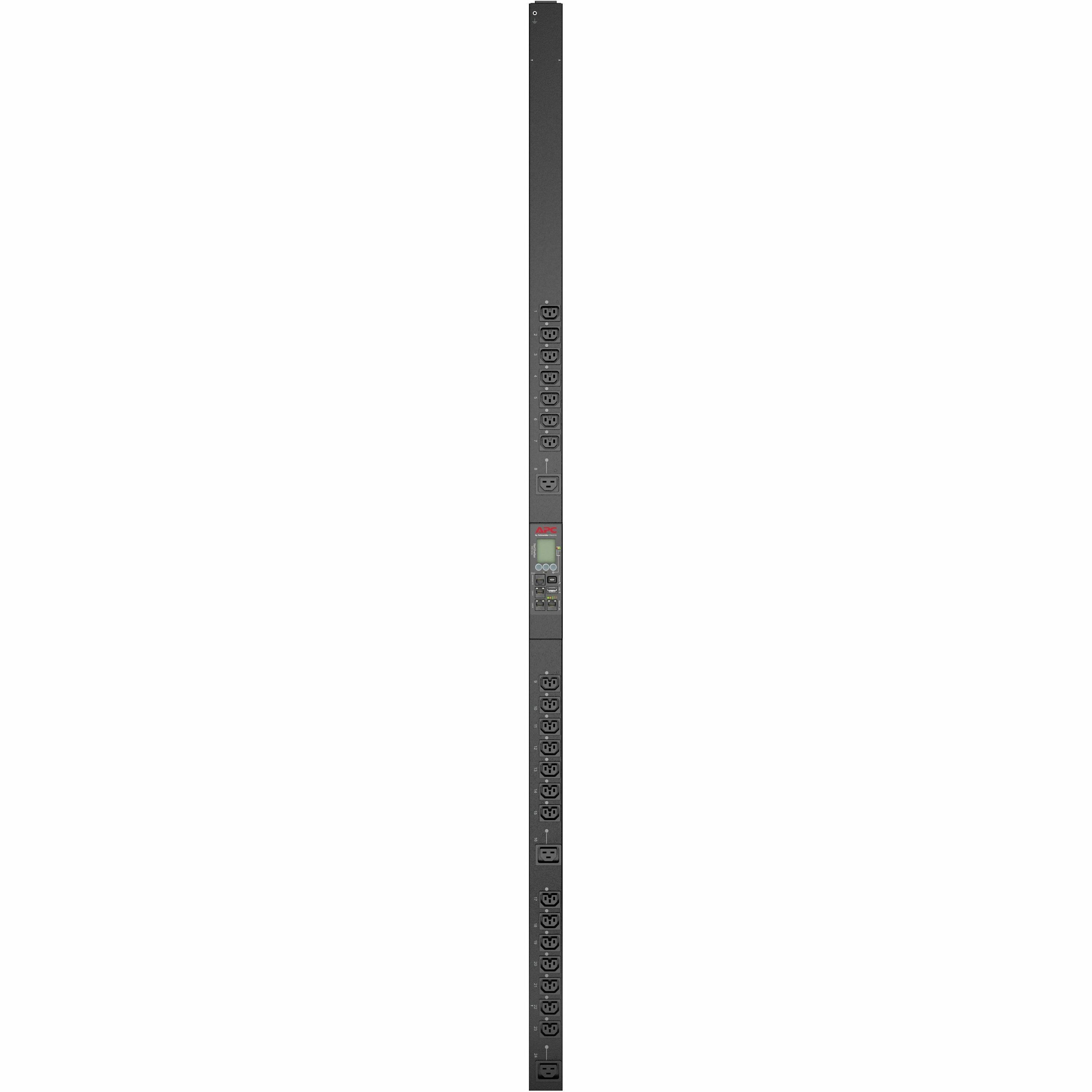 APC NetShelter Switched Rack PDU, 9K series, 0U, 20A, 208V, 21 C13/C15 and 3 C19/C21, L620 Cord