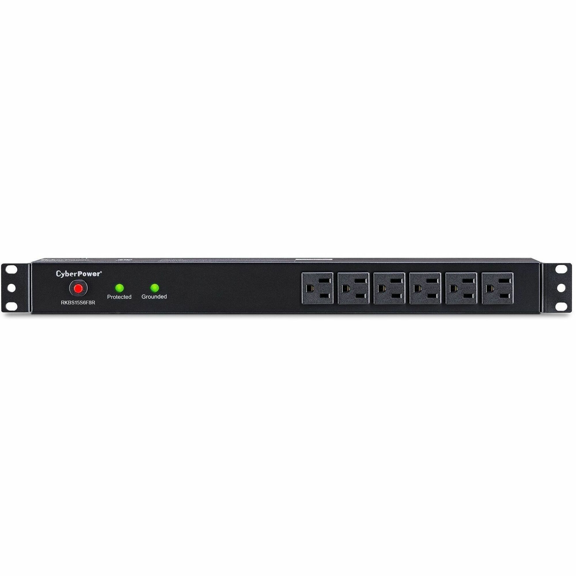 CyberPower RKBS15S6F8R Rackbar 14 - Outlet Surge Protector with 3600 J Surge Suppression