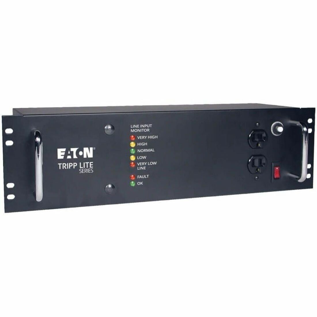 Eaton Tripp Lite Series 2400W 120V 3U Rack-Mount Power Conditioner with Automatic Voltage Regulation (AVR), AC Surge Protection, 14 Outlets