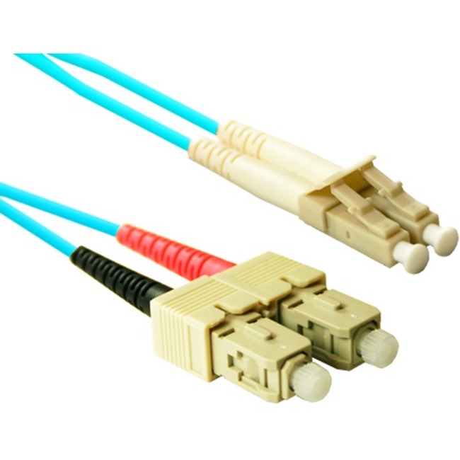 ENET 2M SC/LC Duplex Multimode 50/125 10Gb OM4 or Better Aqua Fiber Patch Cable 2 meter SC-LC Individually Tested