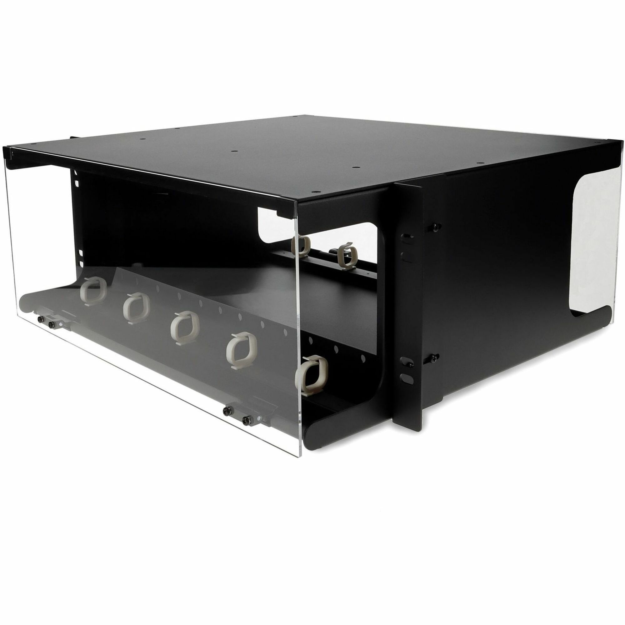 AddOn 19-inch Patch Panel 4U Chassis with 12 Open LGX Cassette Bays