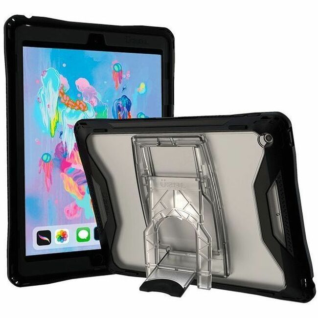 AfterShock Case for iPad 7th / 8th / 9th Gen 10.2 w/ Kickstand & Screen Protector, Black