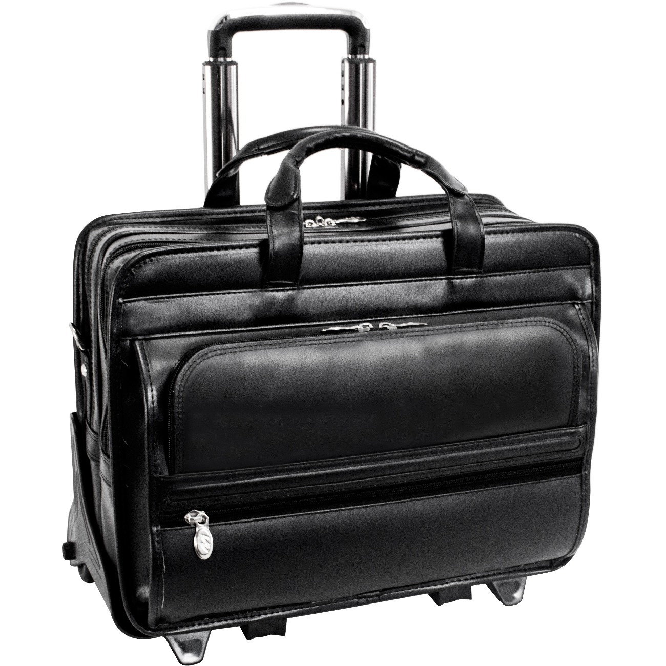 McKleinUSA 15.6" Leather Patented Patented Detachable Wheeled Laptop Briefcase