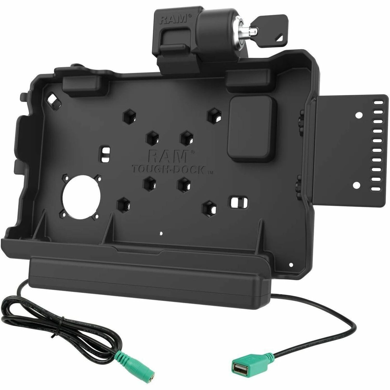 RAM Mounts Locking Power + Data Dock for Getac ZX80