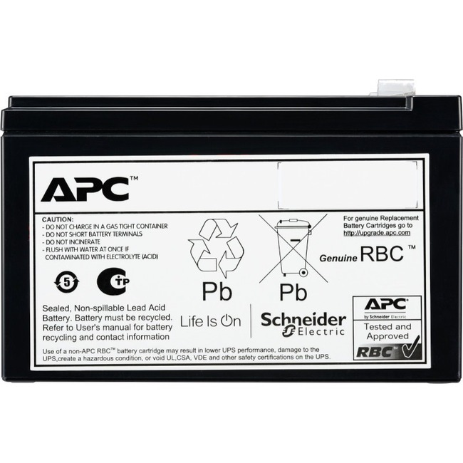 APC Replacement Battery Cartridge, VRLA, 9Ah, 48V DC, 2-year warranty