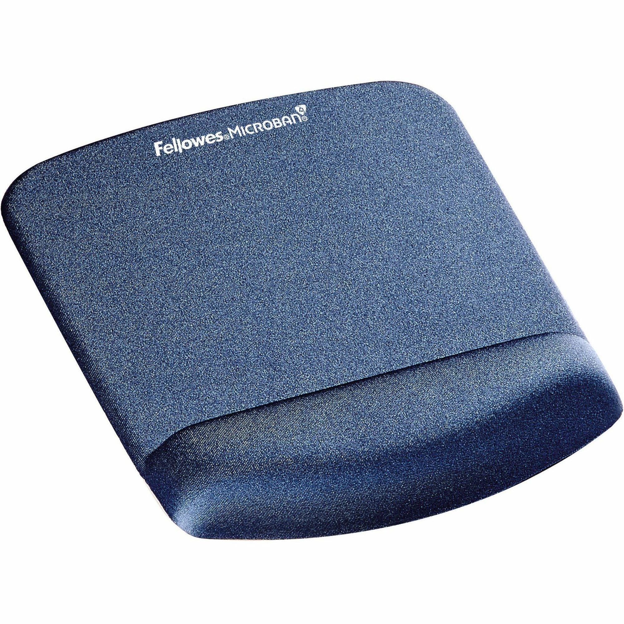 Fellowes&reg; PlushTouch™ Foam Mouse Pad Wrist Support with MICROBAN&reg; - Blue (9287301)