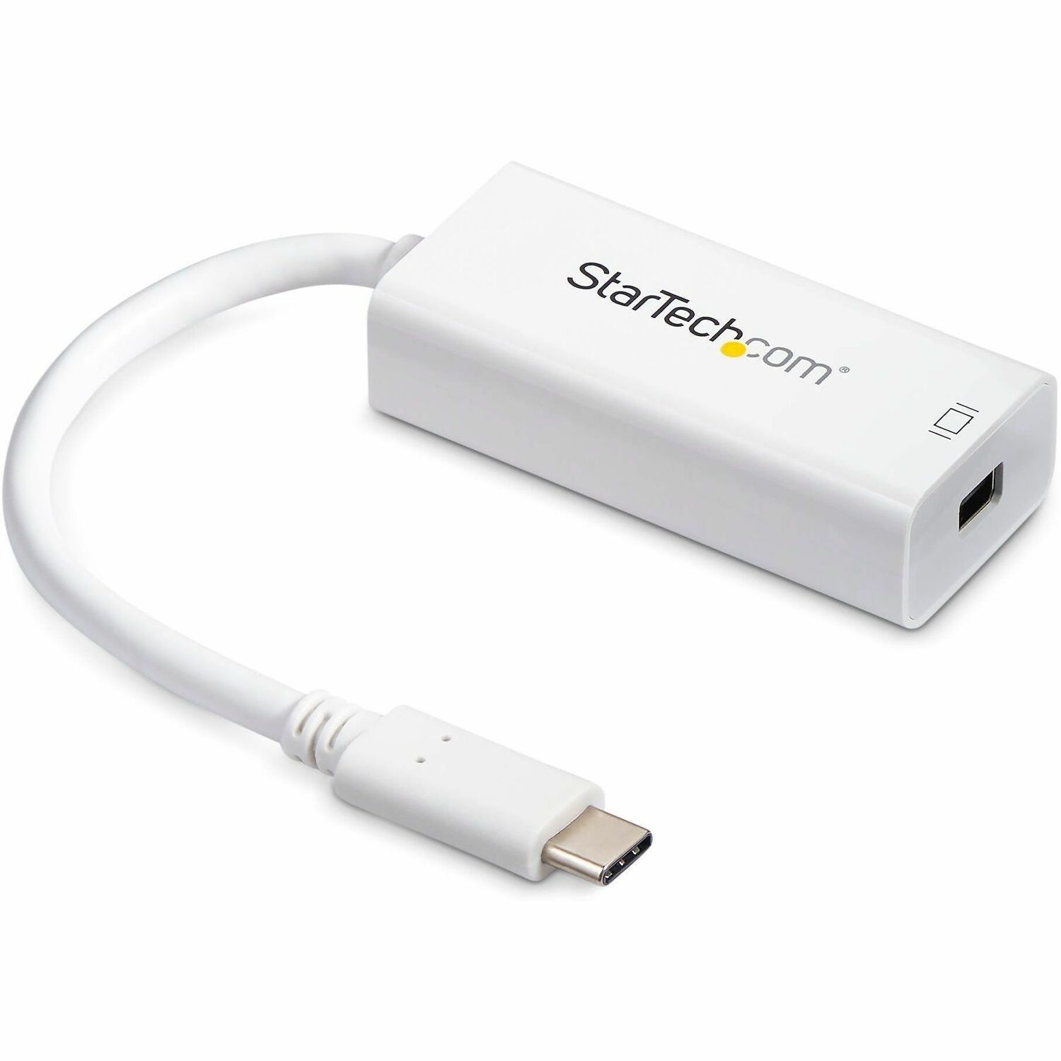 StarTech USB-C to Mini DisplayPort Adapter - 4K 60Hz - White - USB Type-C to Mini DP Adapter - Thunderbolt 3 Compatible