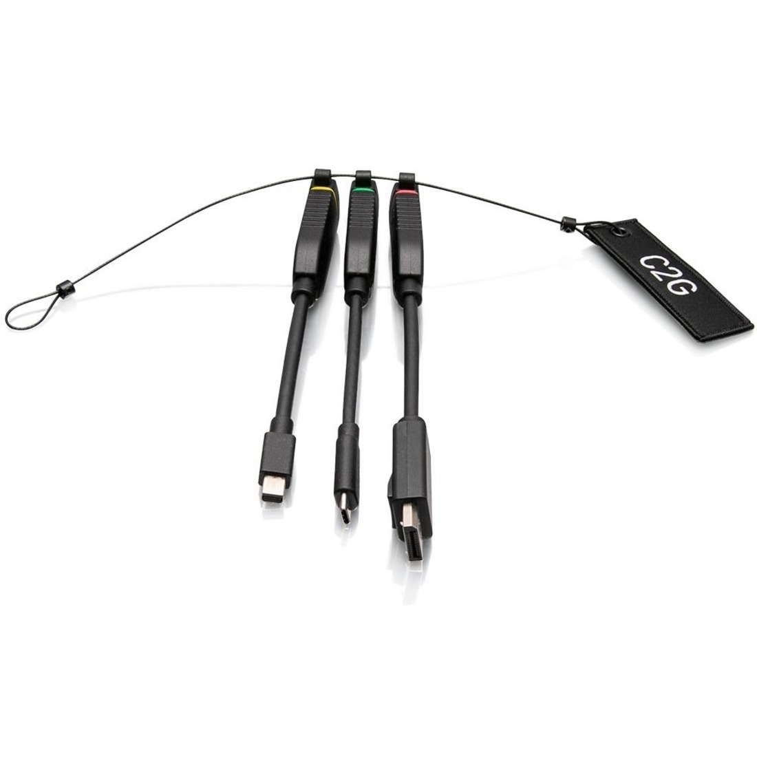 C2G Universal 4K HDMI® Dongle Adapter Ring with Color Coded Mini DisplayPort™, DisplayPort, and USB-C®