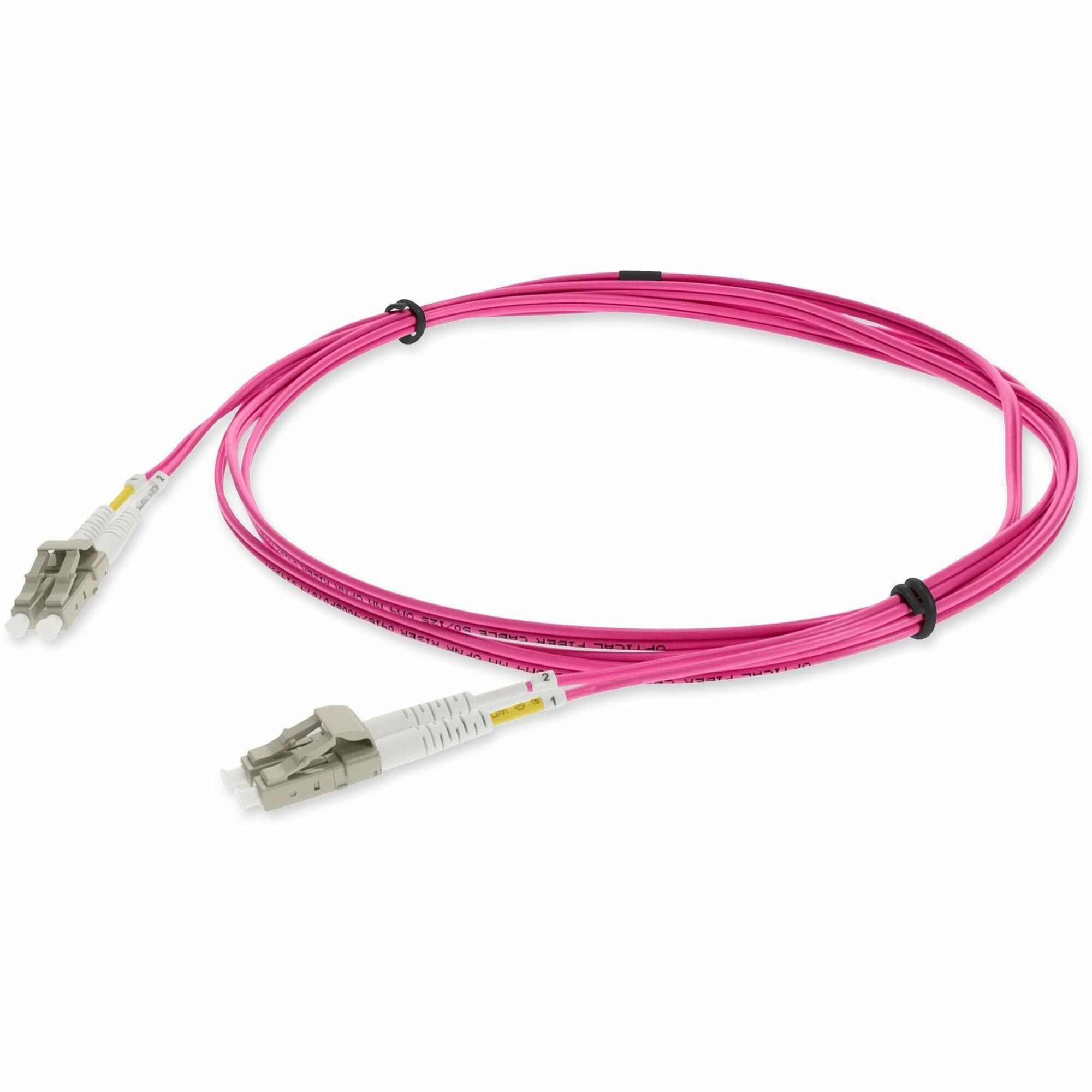 AddOn 3m LC to LC Magenta OM4 Duplex OFNR (Riser-Rated) Fiber Patch Cable