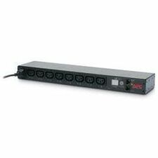 APC NetShelter Switched Rack PDU, 1U, 1PH, 2.3kW 230V 10A or 2.5kW 208V 12A, 8 C13 outlets, C14 cord