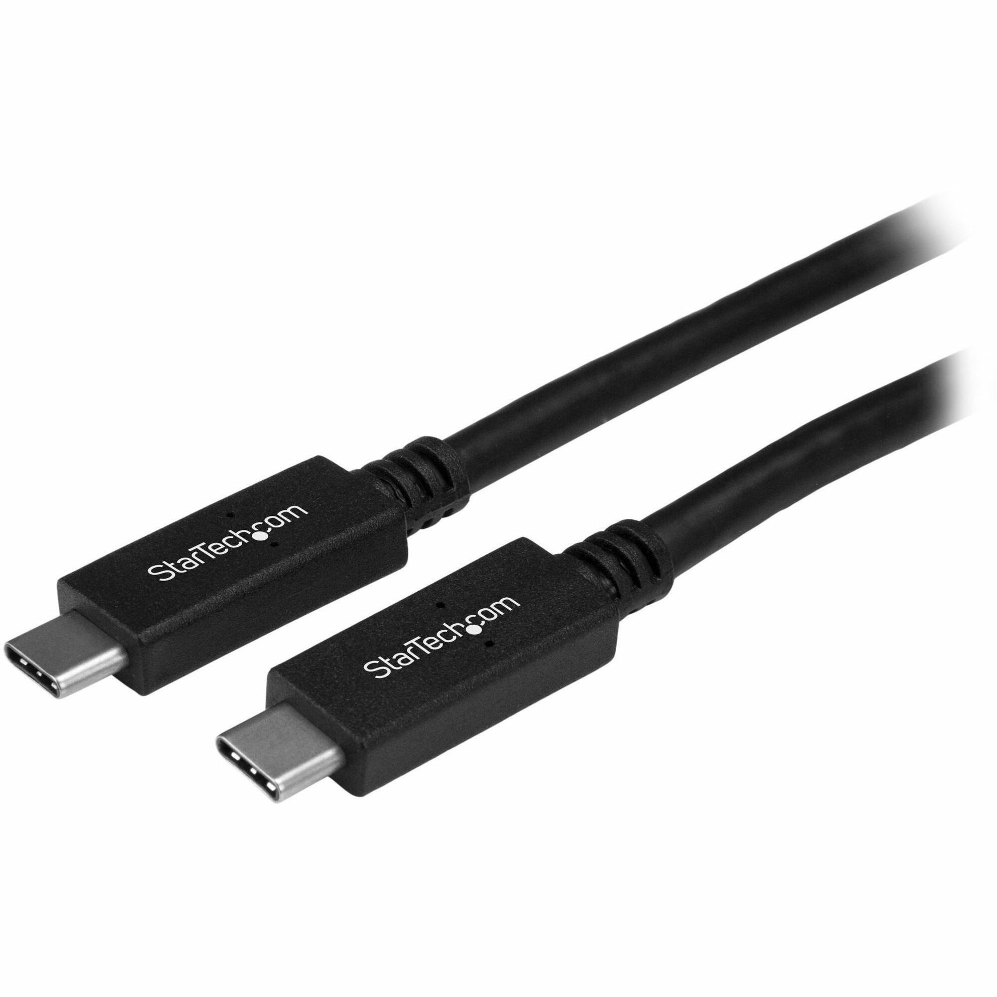 StarTech 1.6ft (50cm) USB-C Cable, USB 10Gbps, 60W (3A) Power Delivery, 8K 60Hz / 4K 144Hz DP Alt Mode, Thunderbolt Compatible