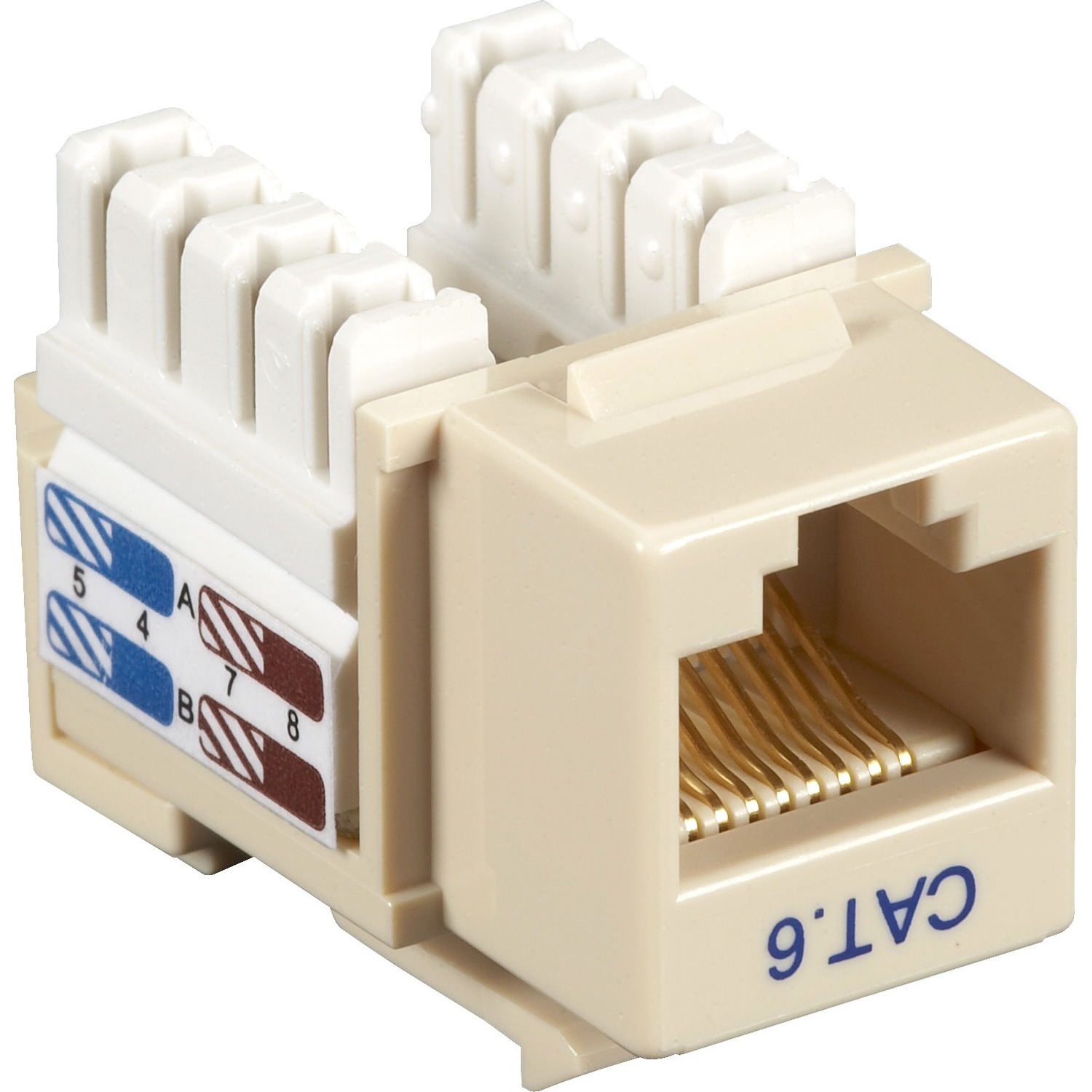 Black Box CAT6 Value Line Keystone Jack, Ivory, 5-Pack
