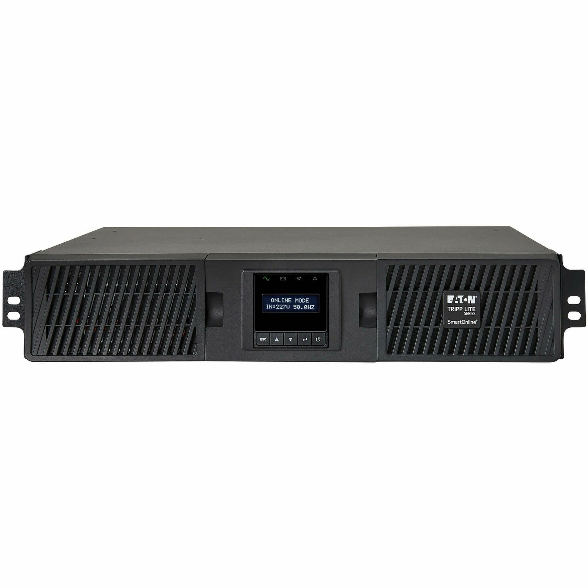 Tripp Lite by Eaton UPS SmartOnline 208/230V 1500VA 1.35kW Double-Conversion UPS - 6 Outlets Extended Run Card Slot LCD USB DB9 2U