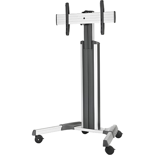 Chief Fusion Large Adjustable Mobile TV Cart - For Displays 42-86" - Silver