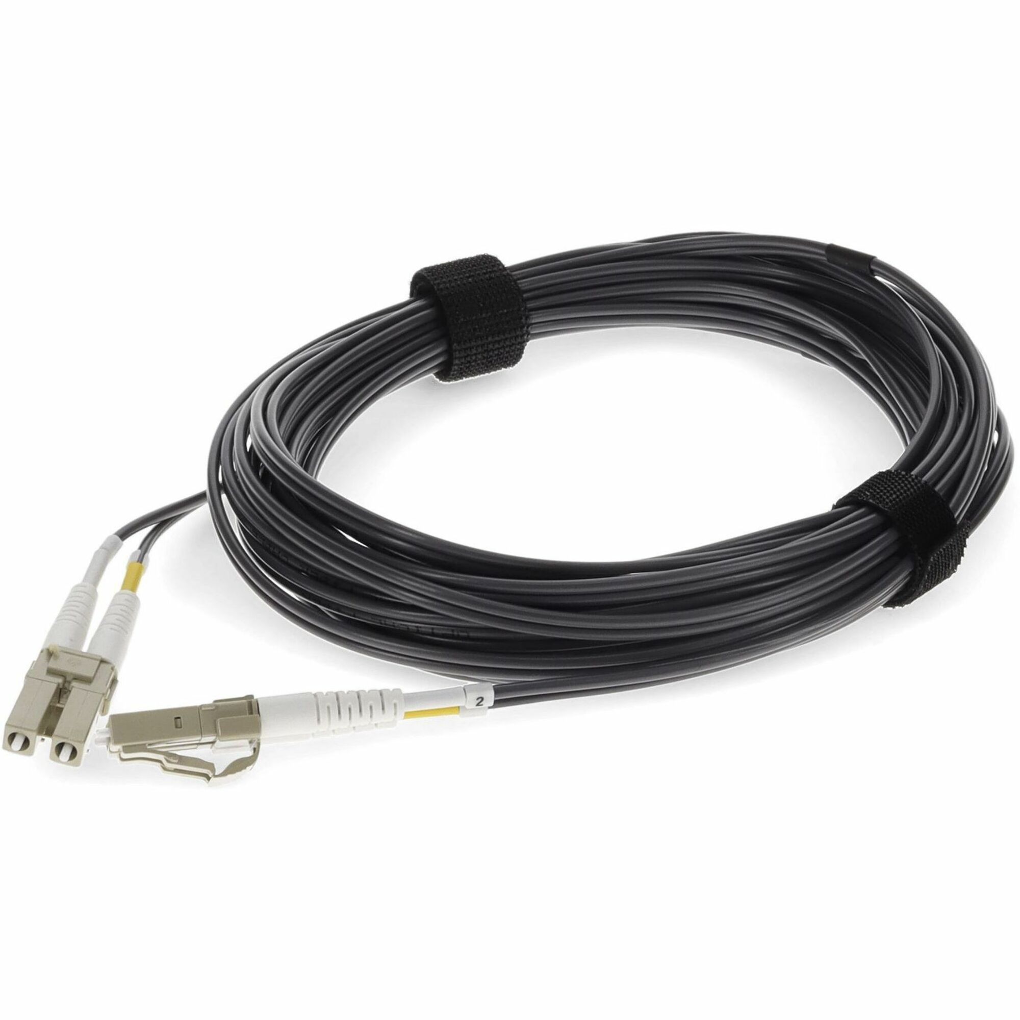 AddOn 10m LC to LC Gray OM4 Duplex OFNR (Riser-Rated) MMF (Multi Mode) Fiber Patch Cable, 50/125