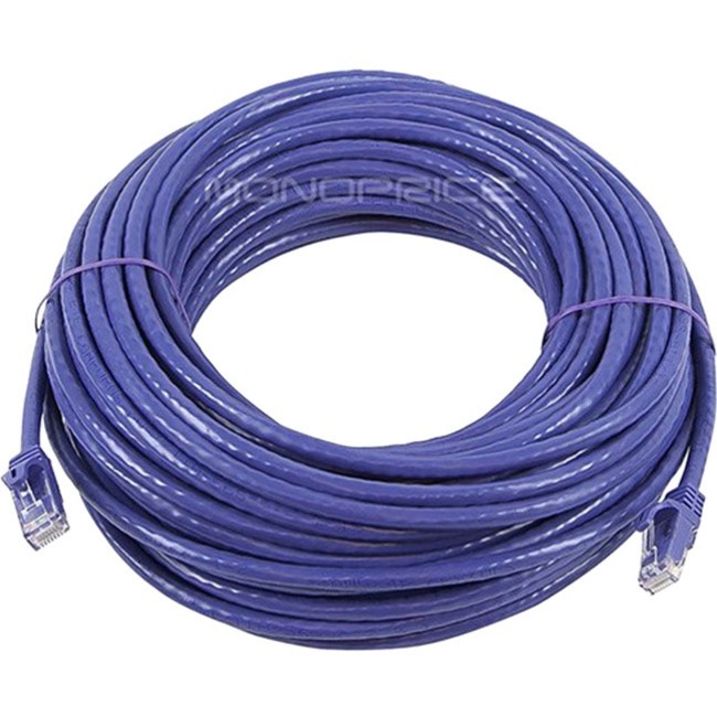 Monoprice FLEXboot Series Cat6 24AWG UTP Ethernet Network Patch Cable, 75ft Purple