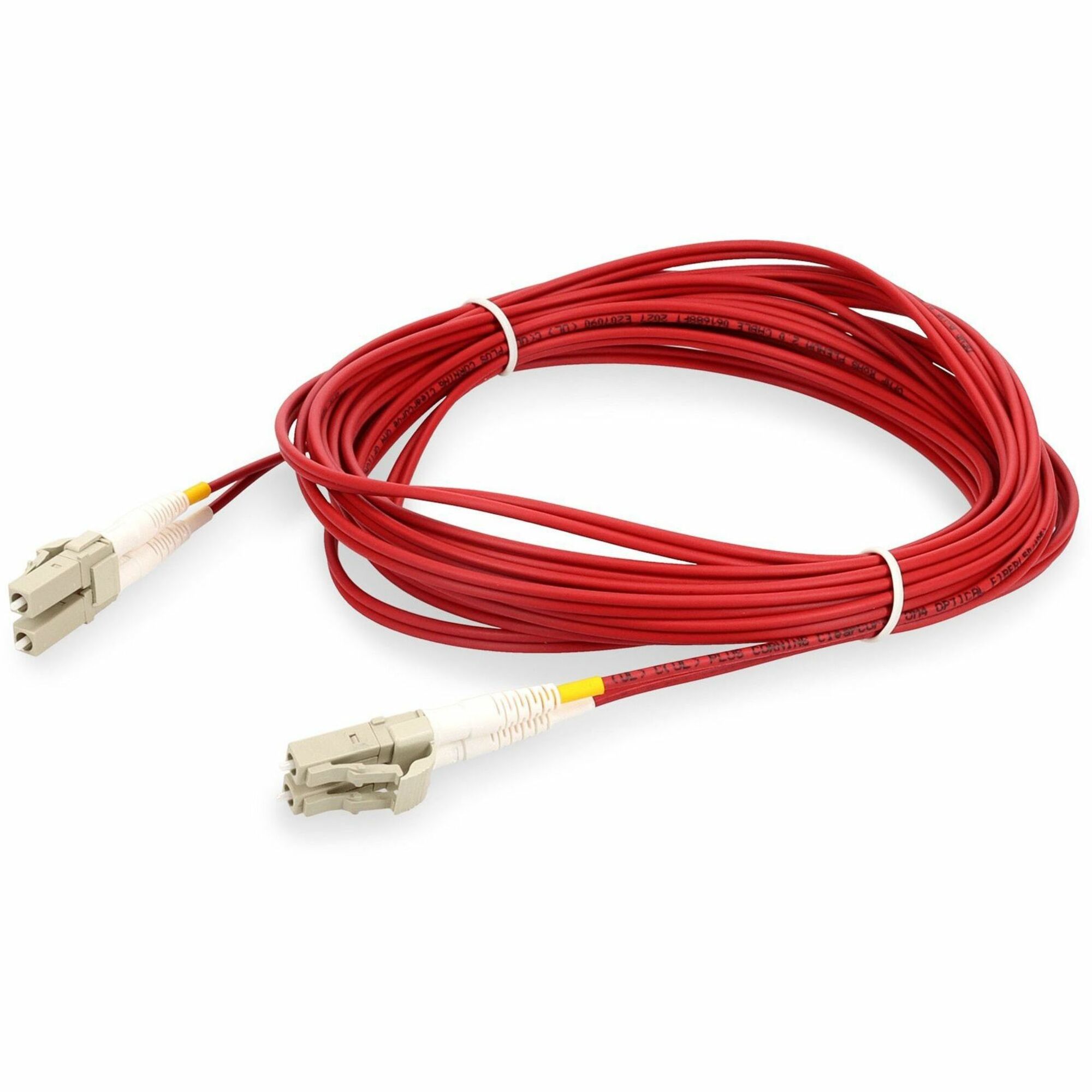 AddOn 4m LC to LC Red OM4 Duplex OFNR (Riser-Rated) Fiber Patch Cable