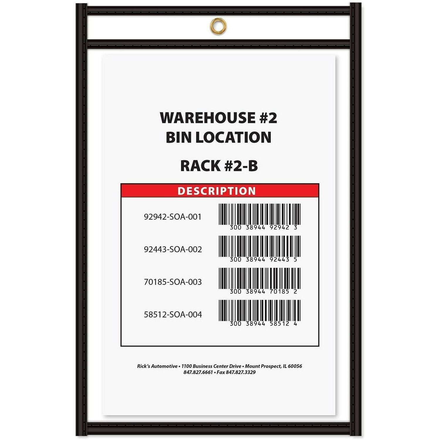 C-Line Shop Ticket Holders, Stitched