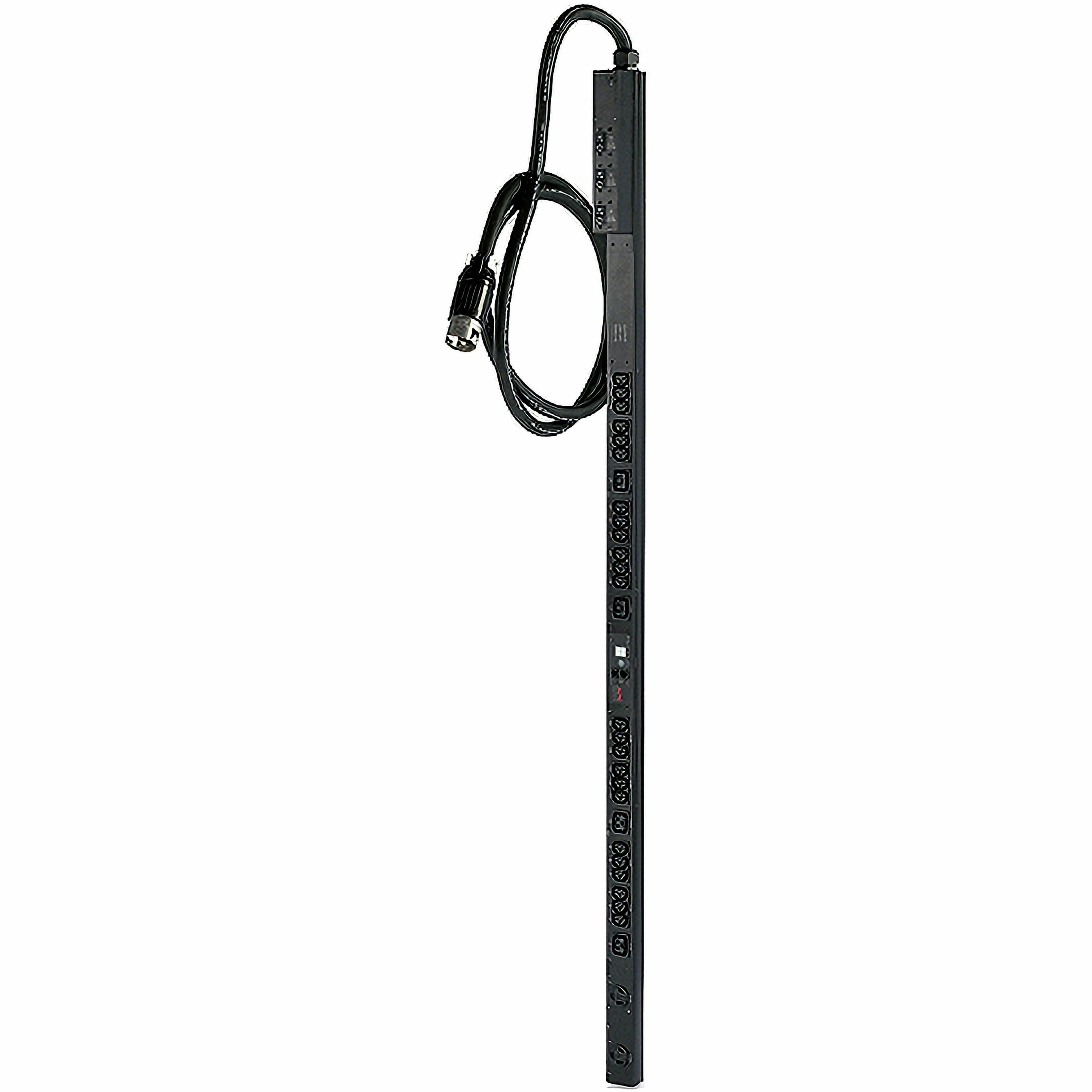 APC NetShelter Metered Rack PDU, 0U, 14.4kW, 208V, 24 C13, 4 C19, 2 NEMA L6-30R outlet, 10 ft cord