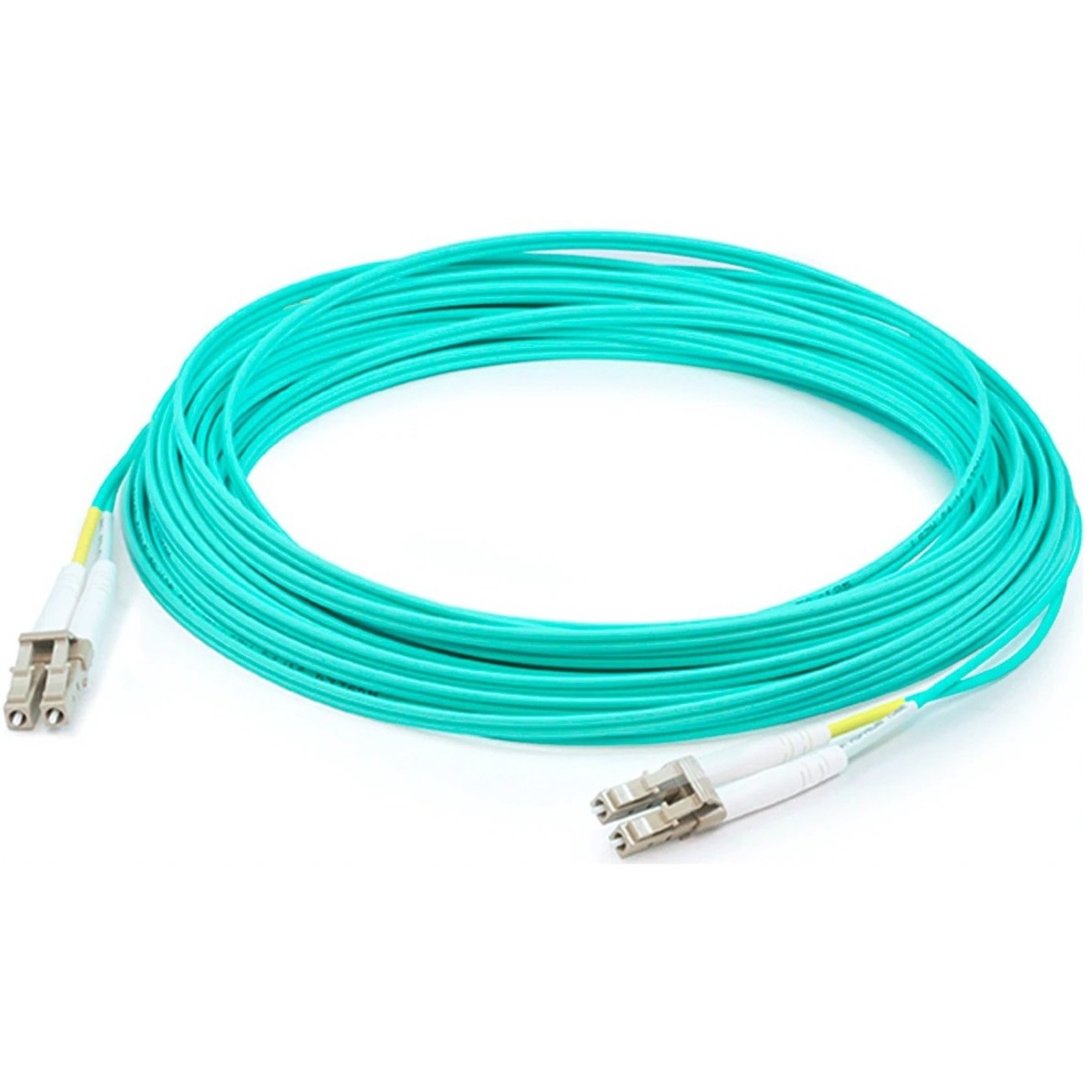 AddOn 98m LC to LC Aqua OM4 Duplex LSZH Fiber Patch Cable