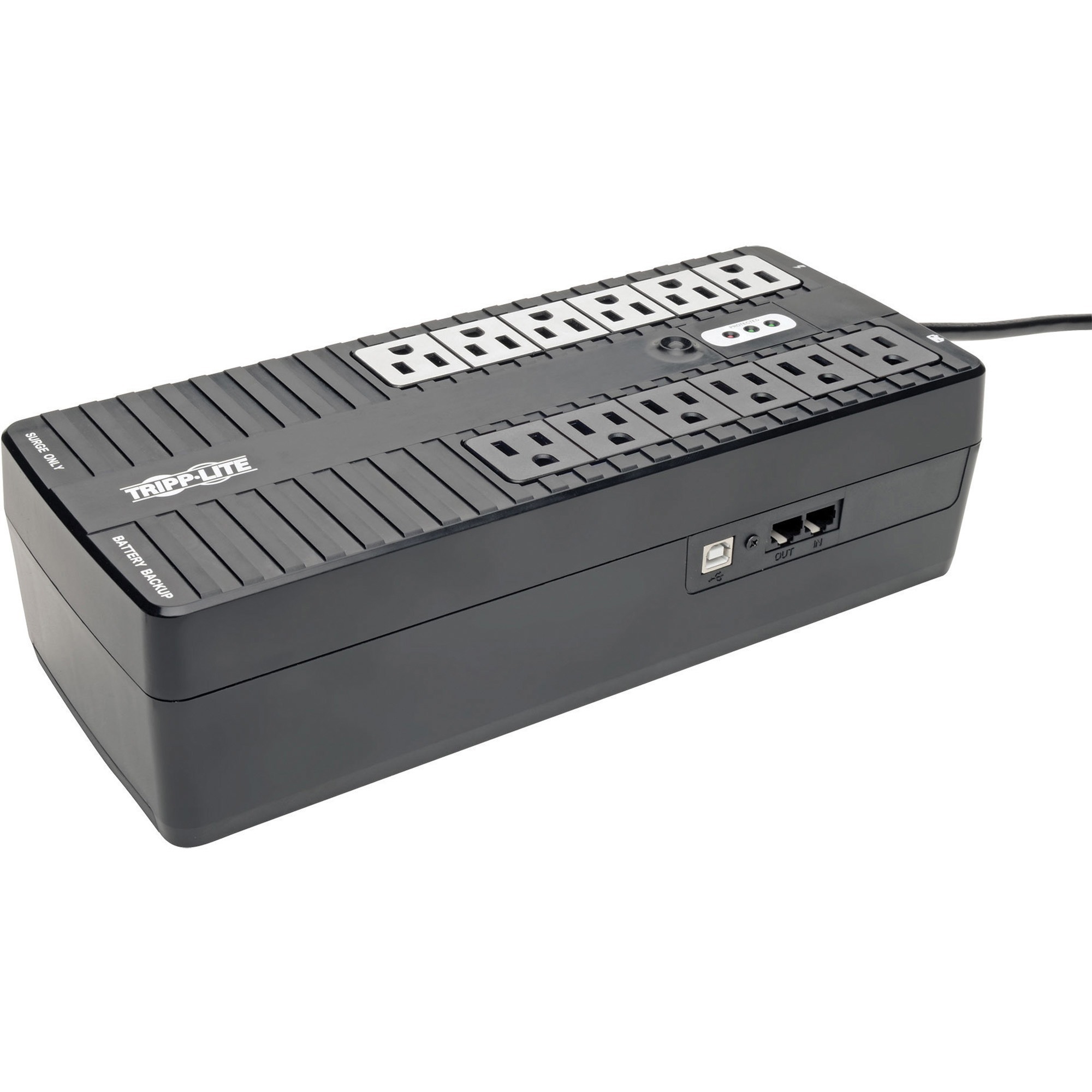 Tripp Lite by Eaton UPS 750VA 450W Standby UPS - 12 NEMA 5-15R Outlets 120V 50/60 Hz USB 5-15P Plug Desktop / Wall Mount
