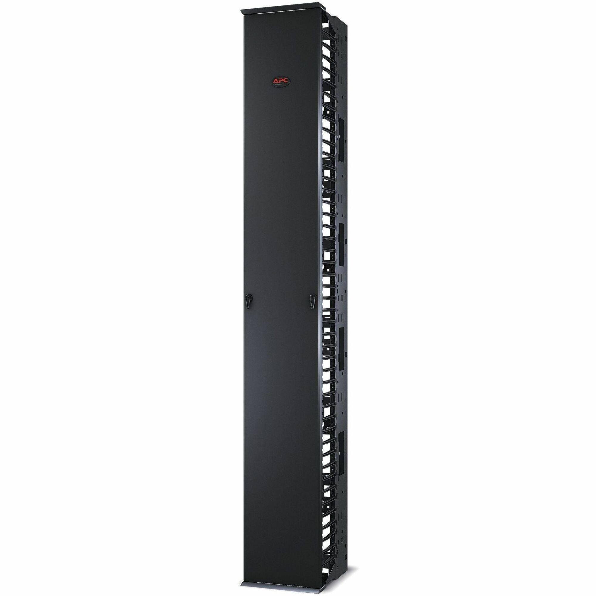 APC Performance, Vertical Cable Manager for 2 & 4 Post Racks, 84"H x 12"W, Single-Sided with Door