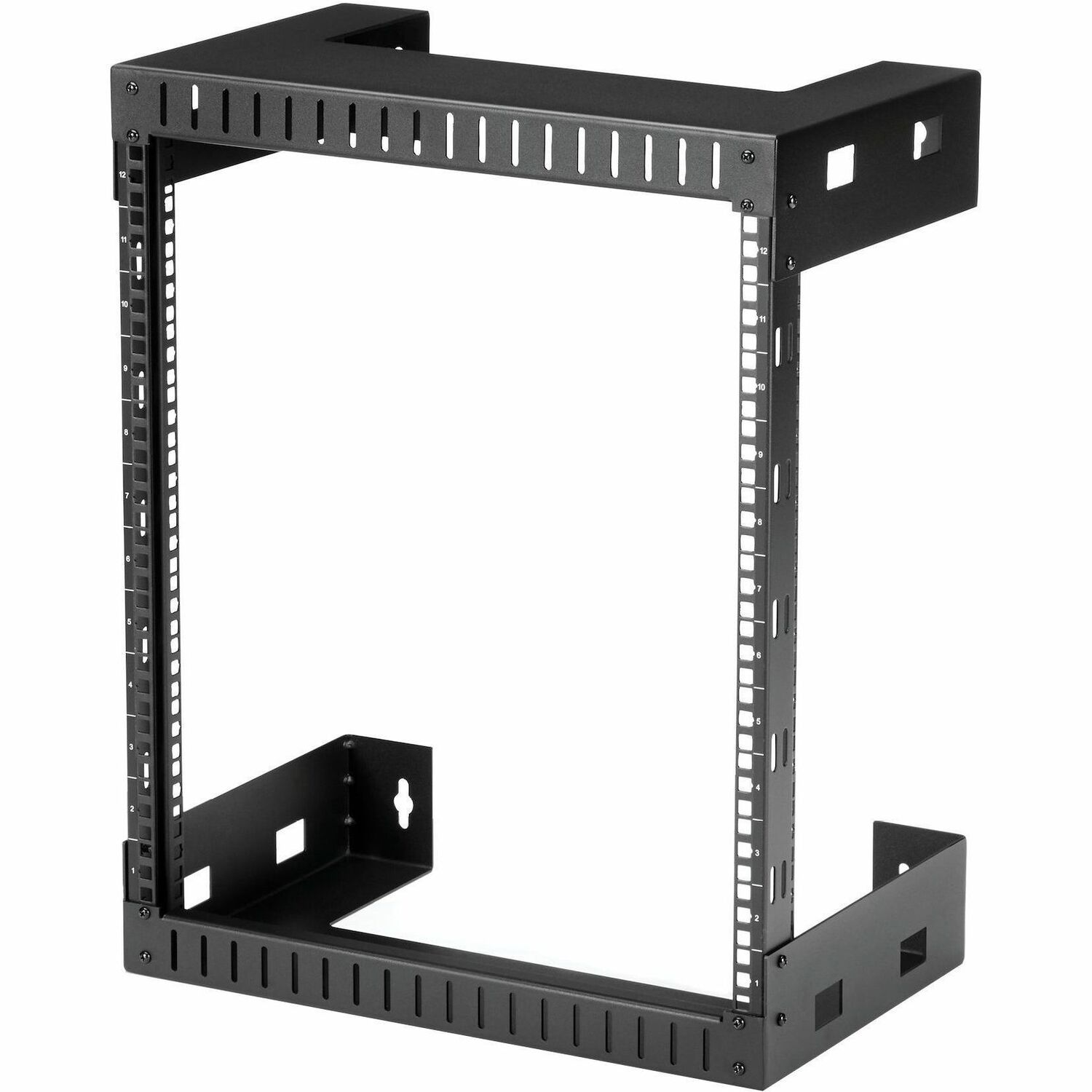 StarTech 2-Post 12U Heavy-Duty Wall-Mount Network Rack, 19" Open Frame Server Rack for Computer Equipment, Wall Mount Data Rack