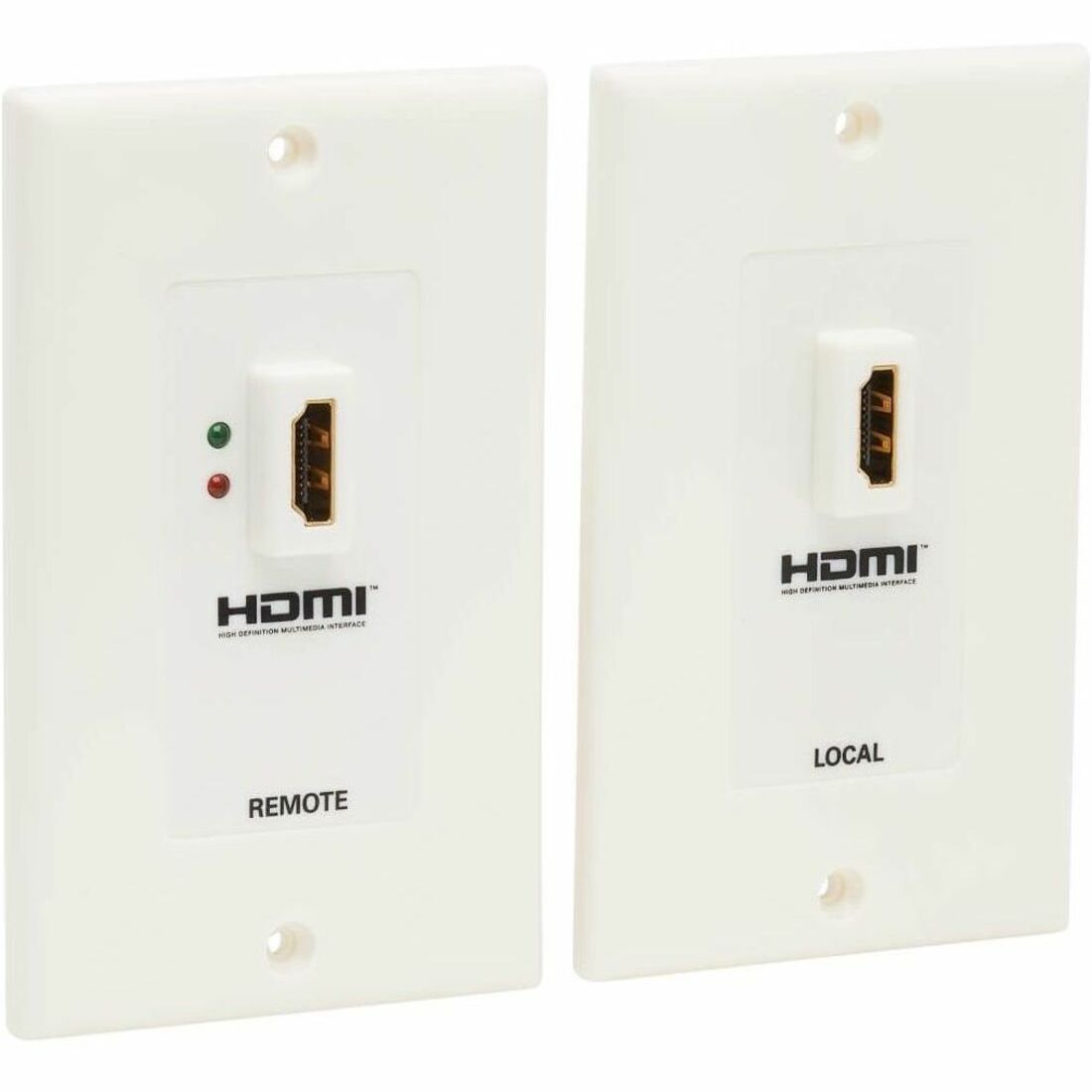 Tripp Lite by Eaton HDMI over Dual Cat5/Cat6 Extender Wall Plate Kit with Transmitter and Receiver TAA