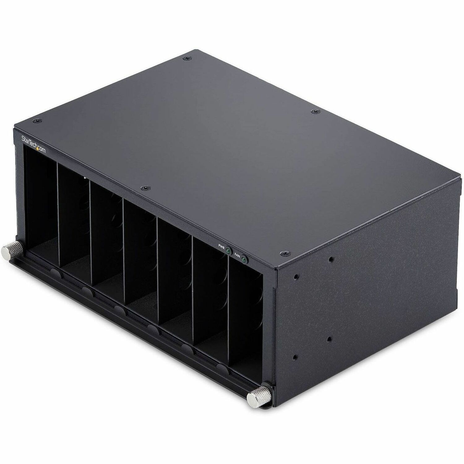 StarTech 7-Slot Unmanaged Media Converter Chassis, 10in Rackmount for MCM Media Converter Series, Active Cooling, TAA Compliant