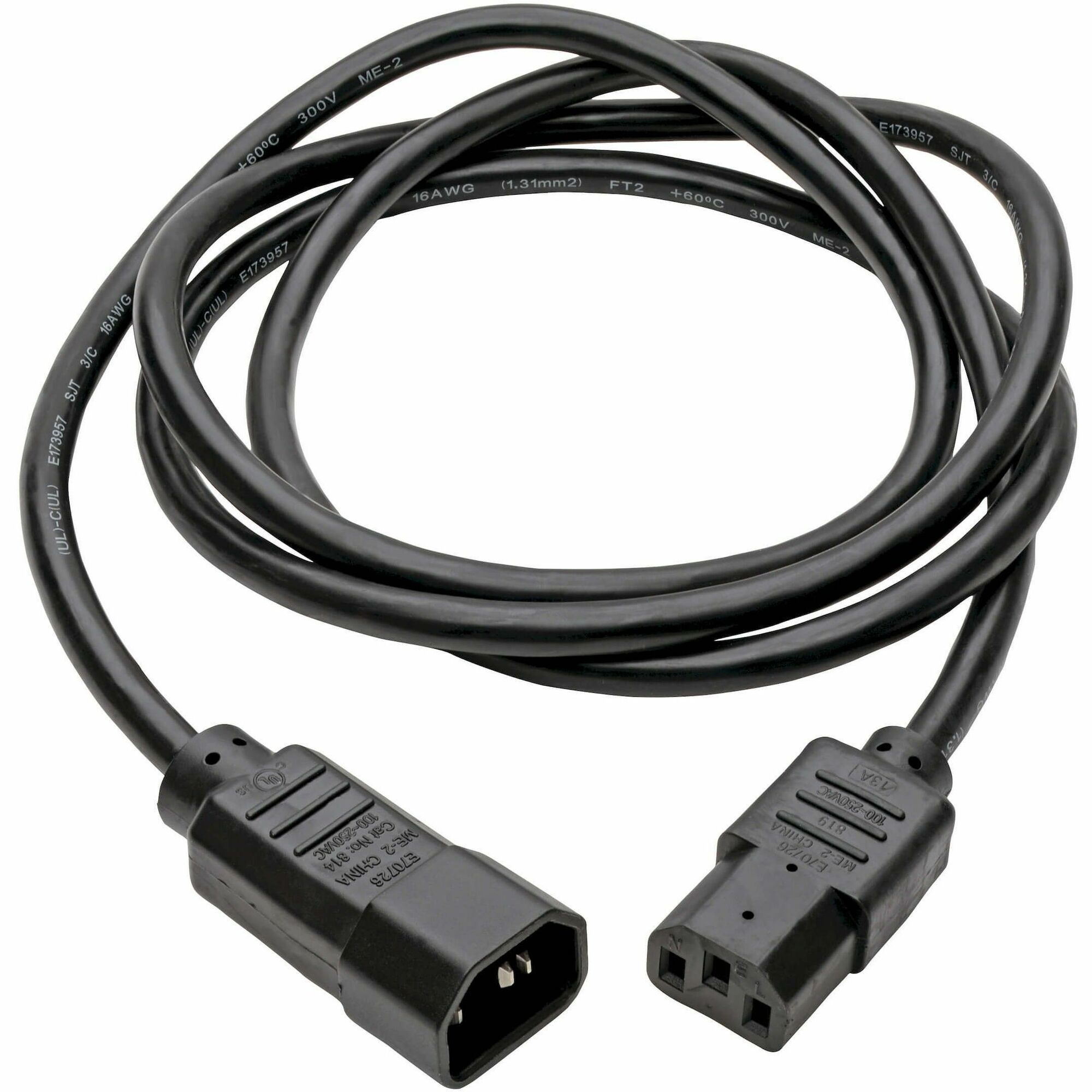 Eaton Tripp Lite Series PDU Power Cord, C13 to C14 - 10A, 250V, 18 AWG, 6 ft. (1.83 m), Black